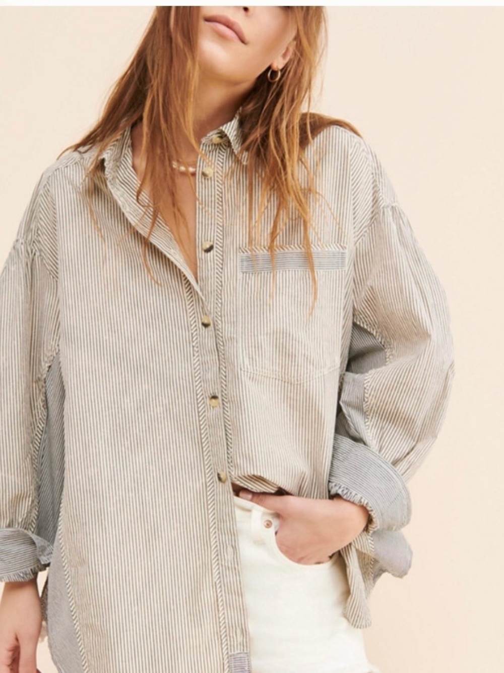Free People Oxford Happy Hour Buttondown